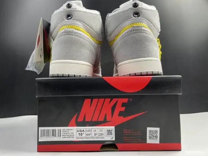 MaikeSneakers Air Jordan Light CW6576-100 High Smoke 1 Switch 0406
